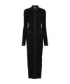 Totême Womens Button-down Knitted Shirt Maxi Dress Black In Black