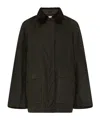 Totême Green Jacket With Corduroy Collar And Rear English Vents In Cotton Woman In Black