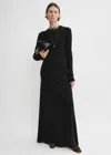 TOTÊME LONG-SLEEVE JERSEY DRESS BLACK