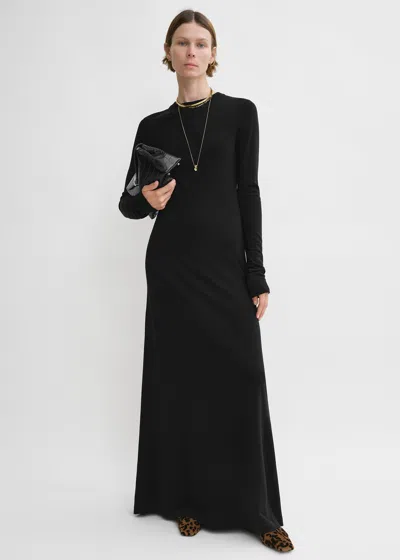 TOTÊME LONG-SLEEVE JERSEY DRESS BLACK