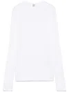 Totême Classic Long-sleeve Lyocell And Cotton T-shirt In White