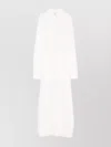 Totême Long Sleeve Maxi Dress With Buttoned Cuffs