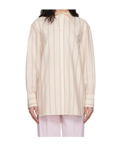Totême Long Sleeve Shirt In Ecru/blossom P280