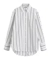 Totême Toteme Oversize Stripe Organic Cotton Poplin Button-up Shirt In White
