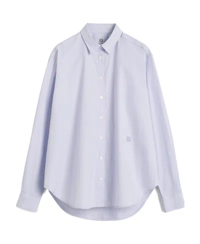 Totême Long-sleeve Striped Shirt In White