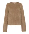 Totême Long Sleeve Sweater In Brown