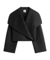 Totême Cropped Signature Double Wool Jacket In Black