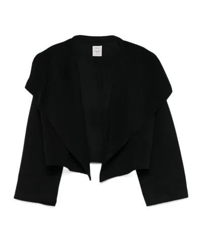 Totême Toteme Signature Double Wool Jacket In Black