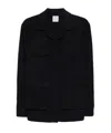 Totême Felted Shirt Jacket In Black