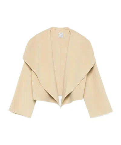Totême Toteme Signature Double Face Wool Jacket In Peanut