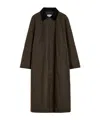 Totême Country Waxed Cotton Long Coat In Black