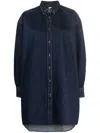 Totême Long-sleeved Denim Shirt In Blue
