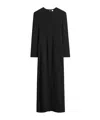 Totême Long Crepe Pocket Dress In Black
