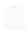 Totême Cotton Shirt With Buttoned Cuffs And Curved Hem In White
