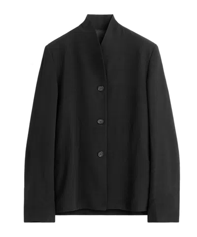 Totême Long-sleeved Suit Coat In Black
