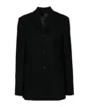 Totême Shawl Lapels Single-breasted Wool Blazer In Black