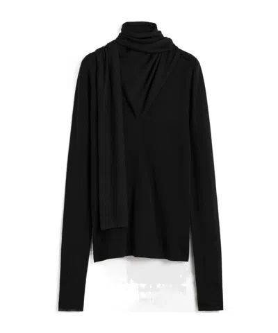 Totême Long-sleeved Sweater In Black