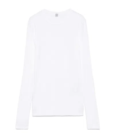 Totême Long-sleeved T-shirt In White