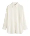 Totême Long-sleeved Wool Shirt In White