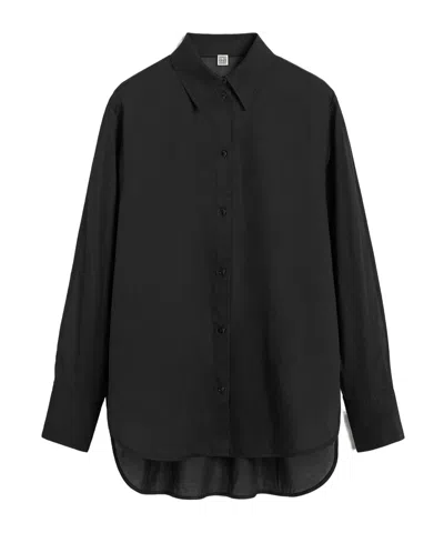 Totême Long-sleeves Buttoned Shirt In Black