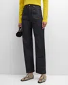 Totême Long Twisted Seam Denim Pants In Black