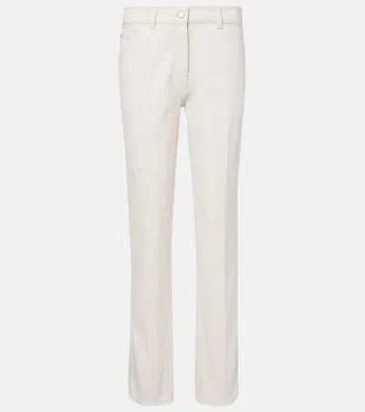 Totême Low-rise Slim Jeans In Weiss