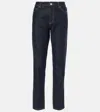 Totême Low-rise Straight Jeans In Black