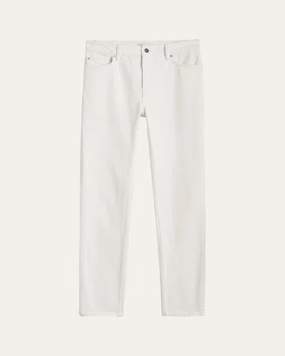 Totême Low Rise Tapered Denim Pants In White