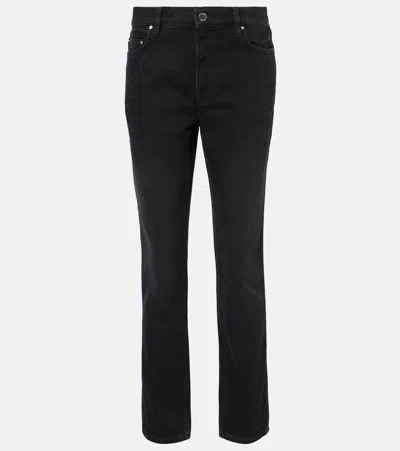 Totême Low-rise Tapered Jeans In Black