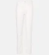 Totême Toteme Twisted Seam High Waist Straight Leg Crop Jeans In Weiss