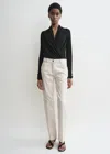 Totême Low Slim Denim Ecru In Ecru
