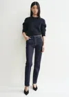 Shop Totême Low Taper Denim Slate