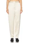 Totême Low-waist Satin Trousers In Ecru