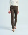 Totême Low Waist Slim Trouser Pants In Bark In Brown