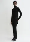 Totême Low Waist Slim Trousers In Black In Black