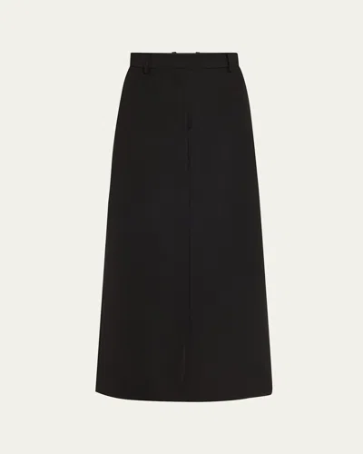 TOTÊME LOW-WAIST TAILORED STRAIGHT MIDI SKIRT