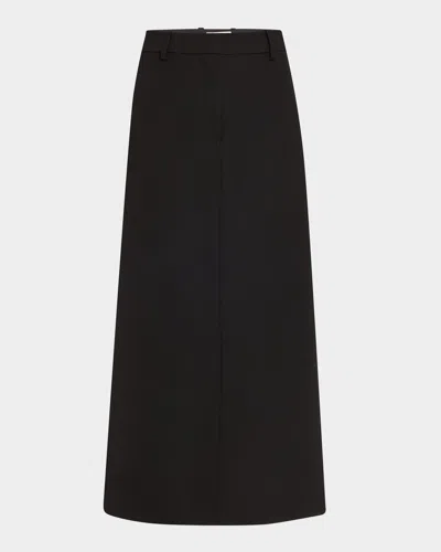 TOTÊME LOW-WAIST TAILORED STRAIGHT MIDI SKIRT