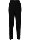 Totême Low-waist Tailored Wool Blend Pants In Black