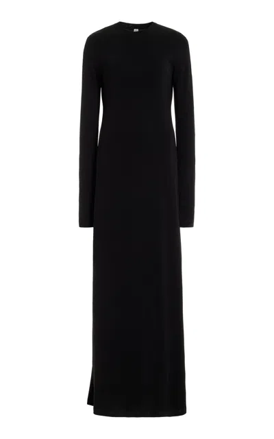 Totême Lyocell Jersey Maxi Dress In Black