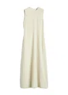 Totême Long Flowing Silhouette Maxi Length Dress In Nero