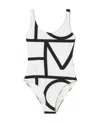Totême Monogram Swimsuit Ecru In White