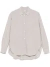 Totême Mélange-effect Wool Shirt In Grey