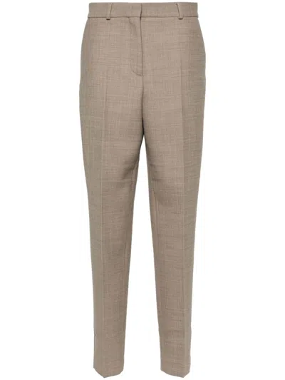 Totême Mélange-effect Trousers In Brown