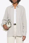 Totême Mélange-effect Wool Shirt In Gray