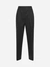 Totême Black Flared Tailored Pants In Viscose Blend Woman