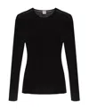 Totême Metallic Ribbed-knit Jumper In Black