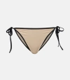 Totême Stripe Tie Bikini Bottoms Light Hay In Weiss
