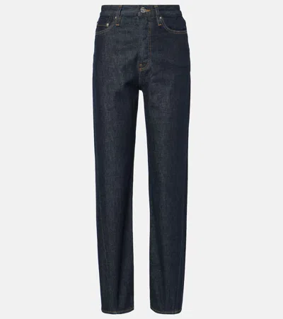Totême Blue Twisted Seam Jeans In 489 Raw