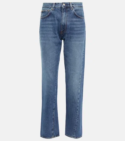 TOTÊME MID-RISE TWISTED-SEAM STRAIGHT JEANS,P00548795