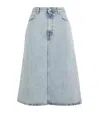 Totême Toteme Organi Cotton Denim Midi Skirt In Blue